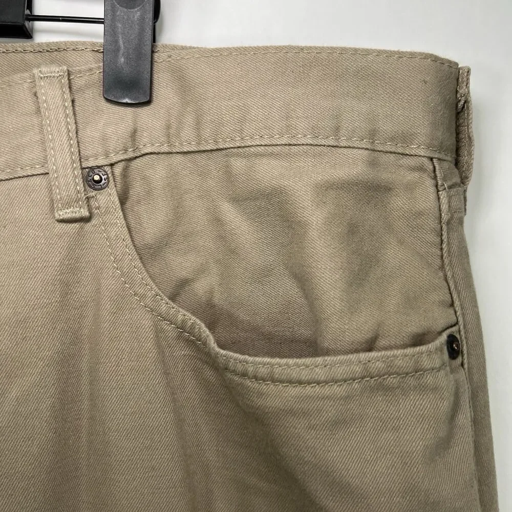 Levi's 559 Relaxed Fit Straight Leg Jeans Mens Size 42x34 Beige Tan White Tab